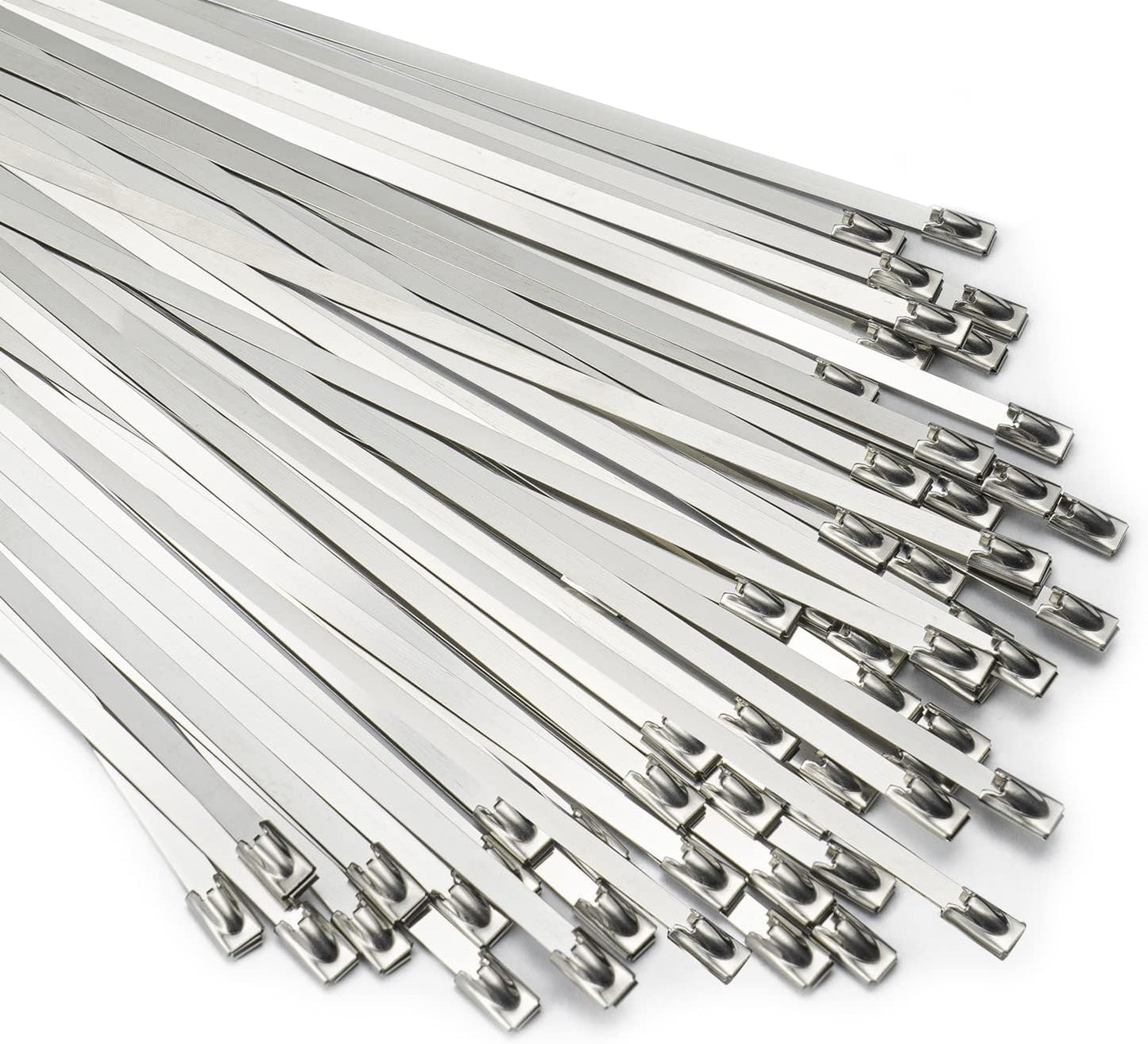 SunplusTrade 100pcs 11.8 Stainless Steel Zip Ties - Heavy Duty Multi-Purpose
