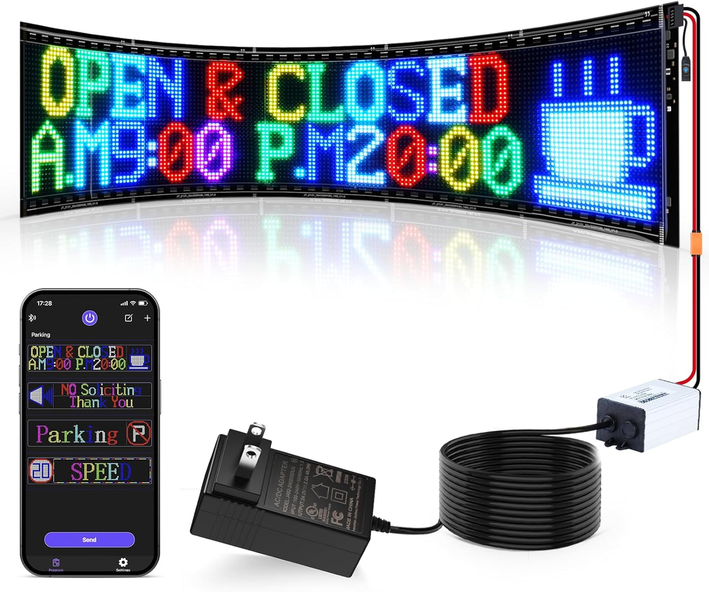 KJOY Double Row Programmable LED Sign for Custom Displays