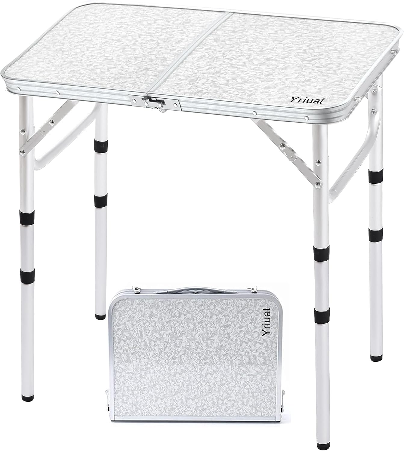 Folding Camping Table 2ft Portable Adjustable Height for Outdoors