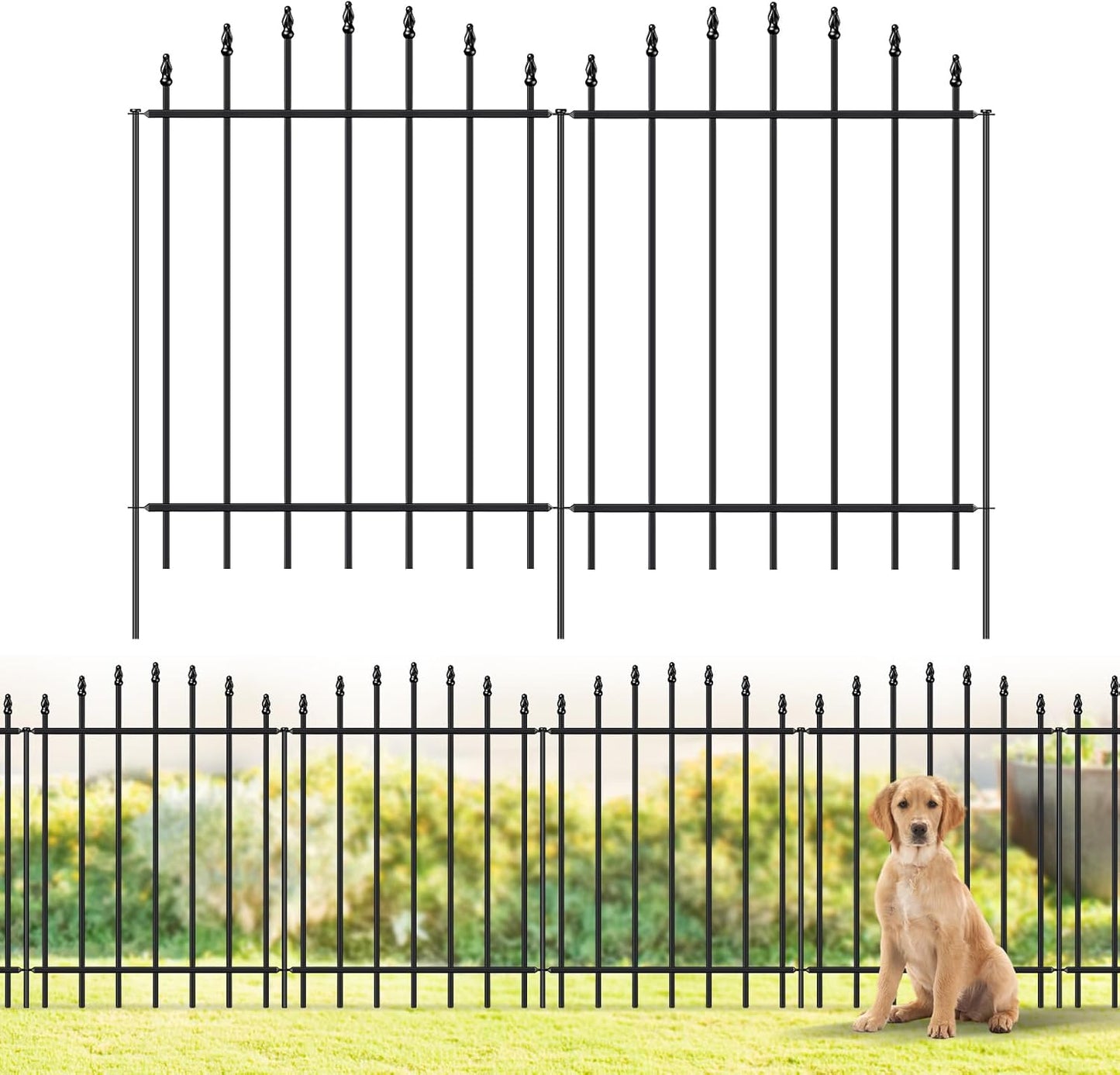 Durable Metal Garden Fence Panels for Outdoor Spaces and Pets