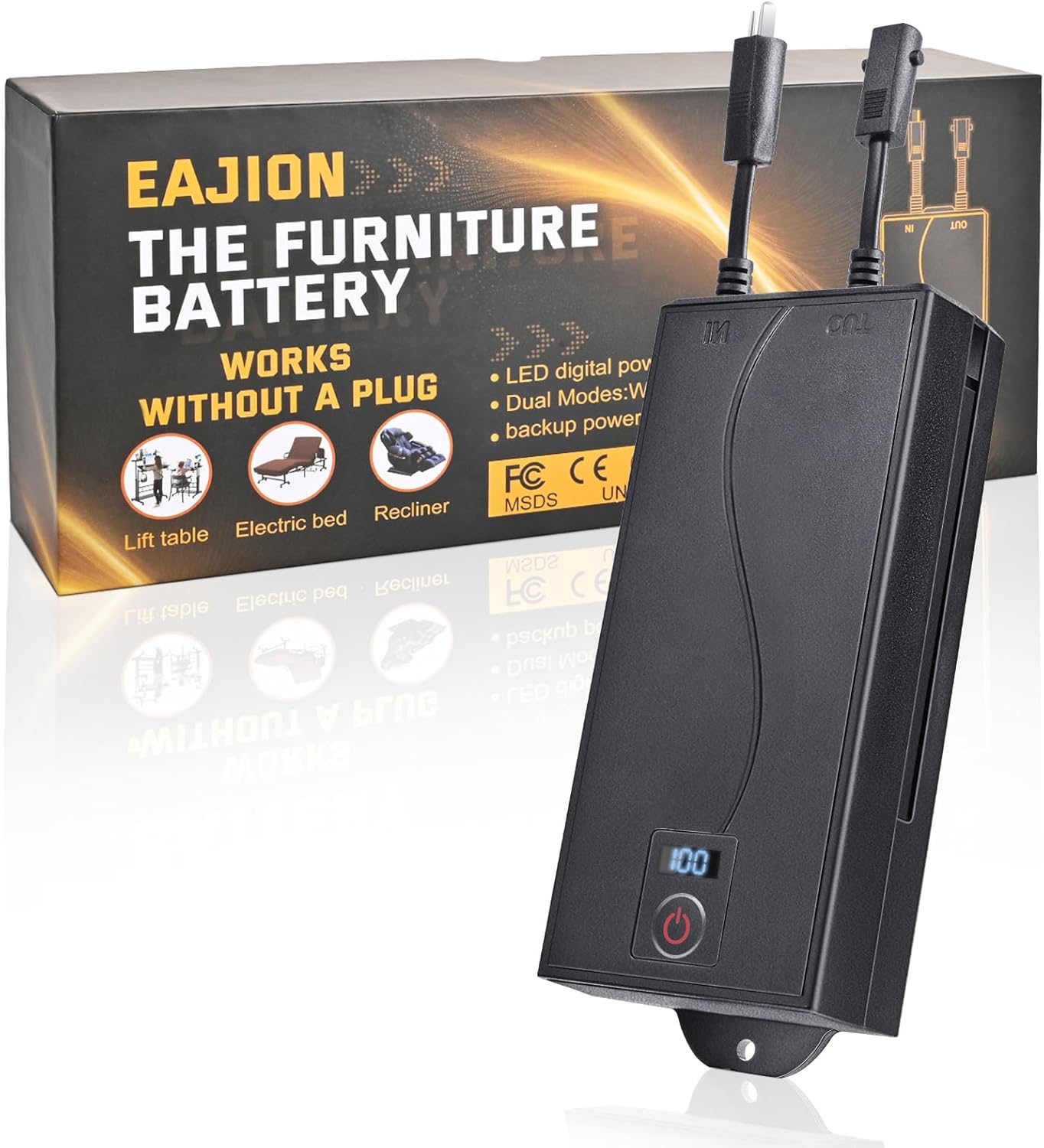Wireless Power Pack for Recliners - Fits 2-Pin Furniture