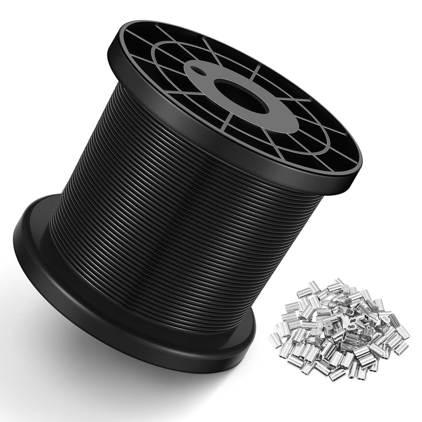 Black Vinyl Coated Wire Rope 1/16in for Versatile Hanging Needs