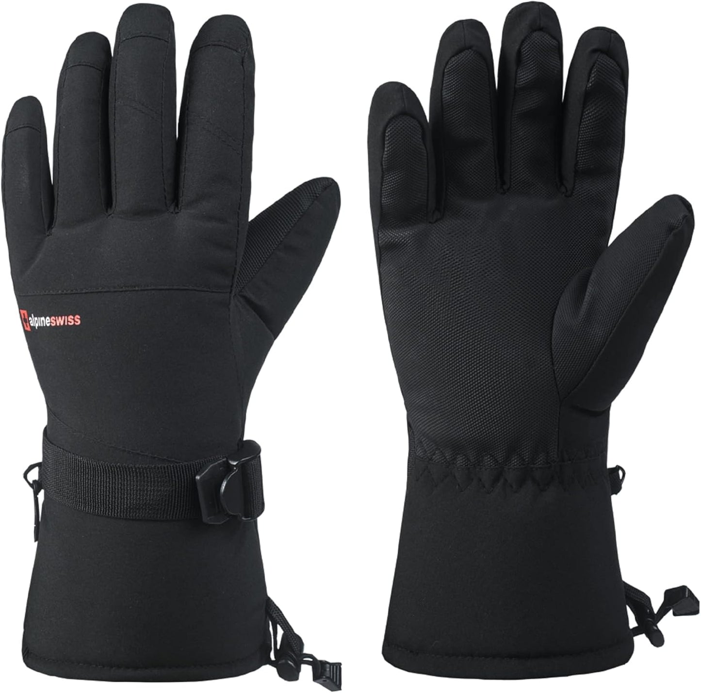 Alpine Swiss Waterproof Ski Gloves - Windproof & Warm