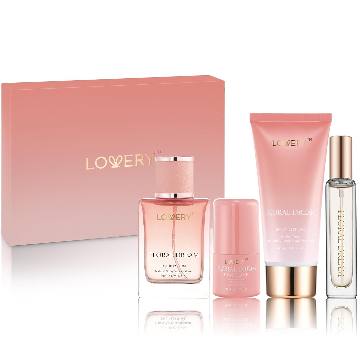 Floral Dream 4 in 1 Womens Perfume & Deodorant Gift Set