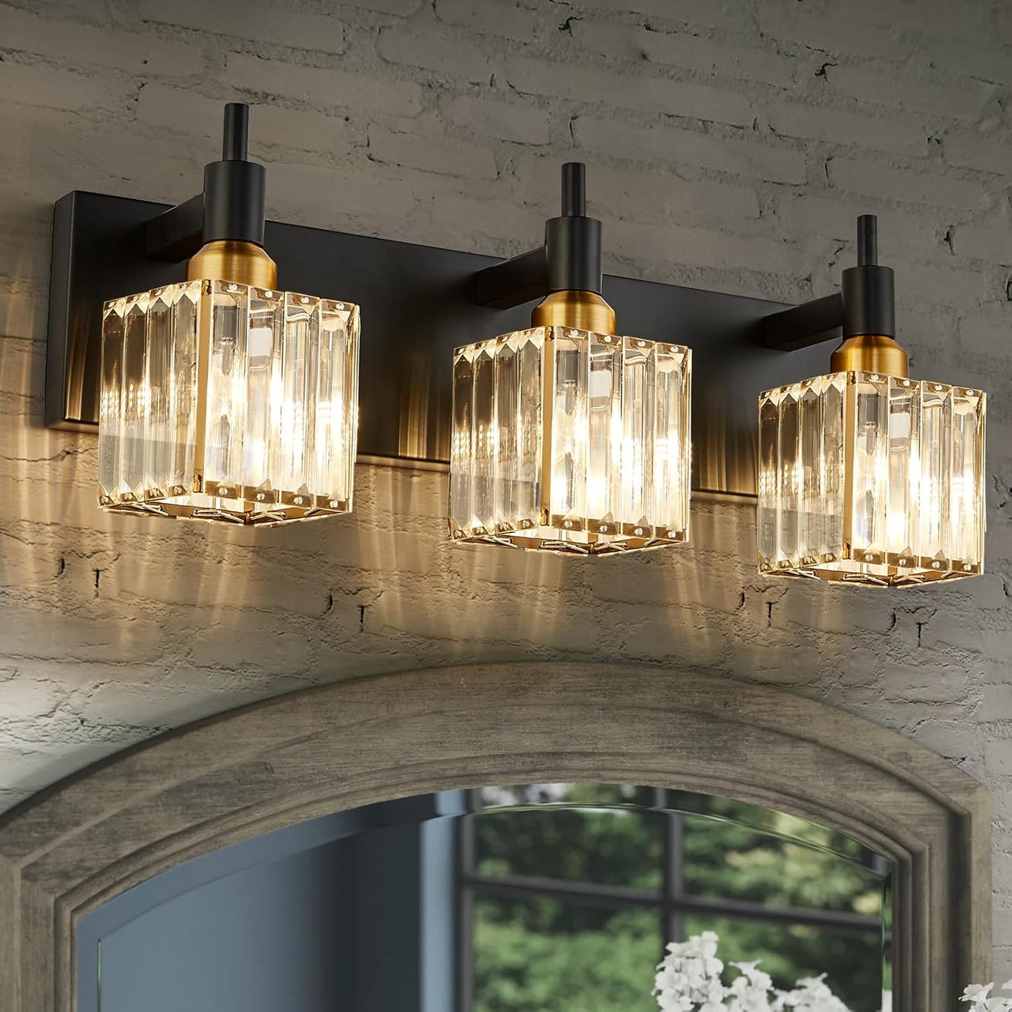 Modern Crystal Bathroom Vanity Light Fixture for Elegant Spaces