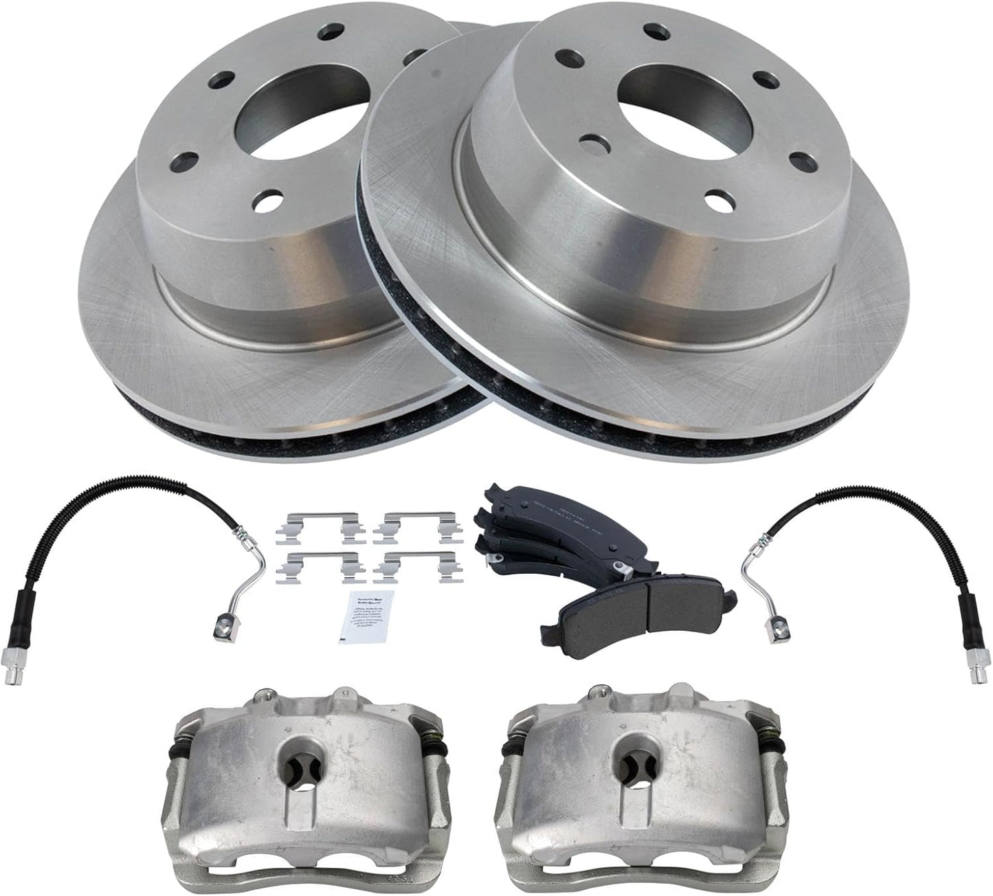 TRQ Rear Brake Pad & Rotor Kit for Chevrolet Express & GMC Savana