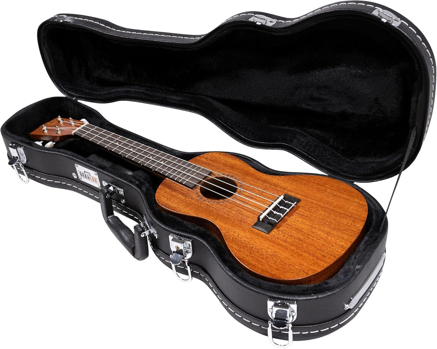 Durable Wooden Tenor Ukulele Case with Plush Interior Padding