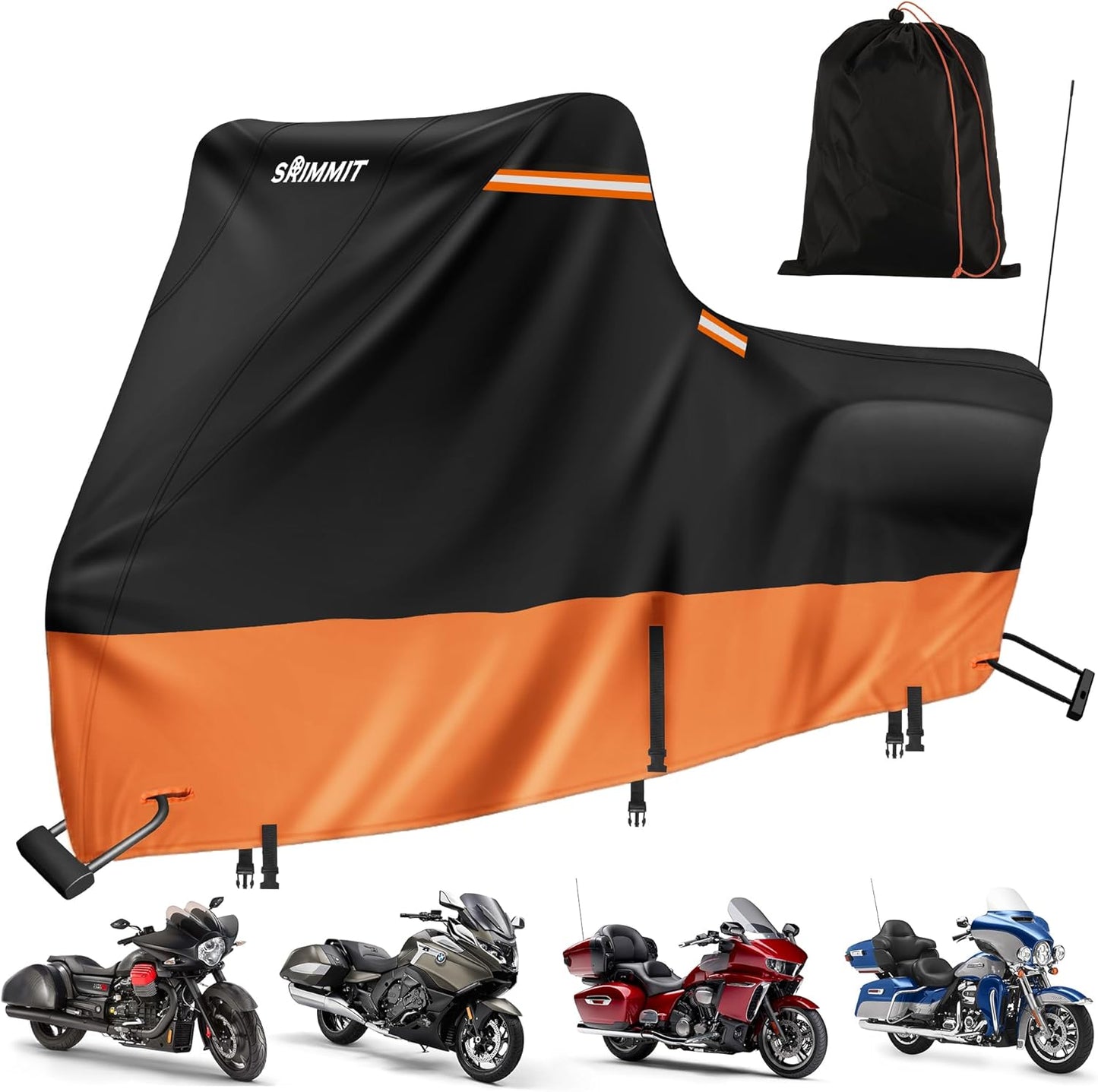 Motorcycle Cover Waterproof Outdoor for Touring Models and More