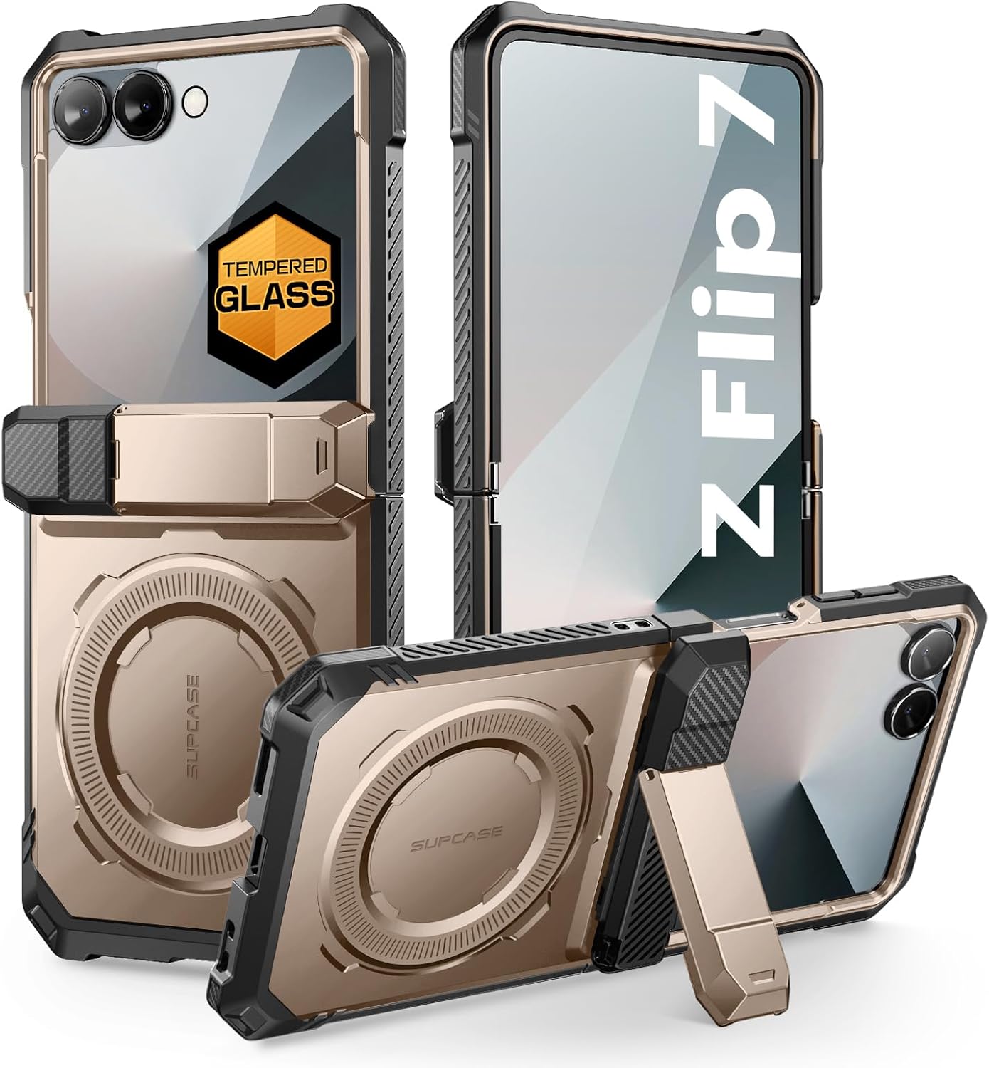 SUPCASE Galaxy Z Flip 7 Case with Stand & Screen Protector