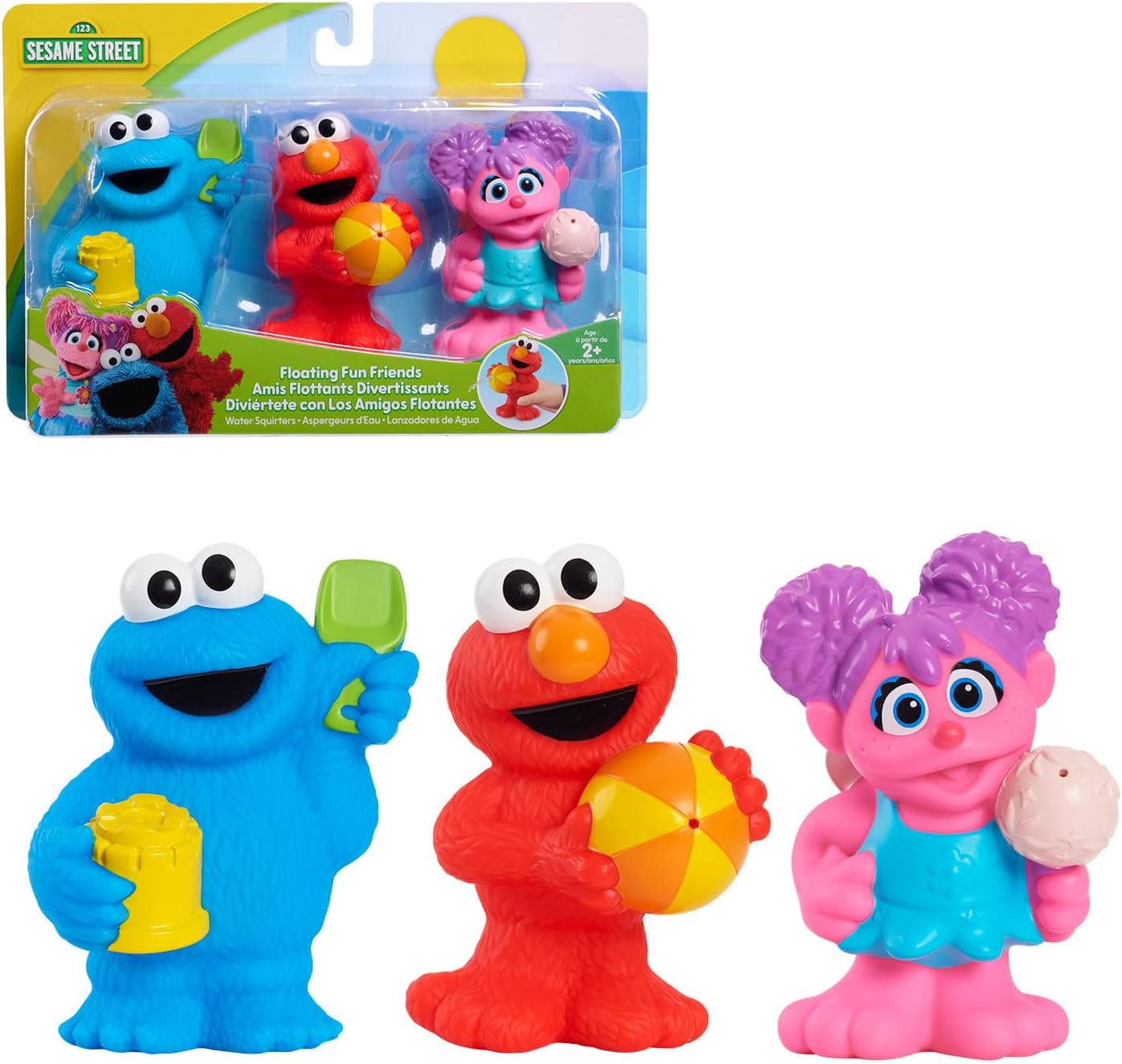 Sesame Street Water Squirters Set for Kids 2+, Pool & Bath Fun