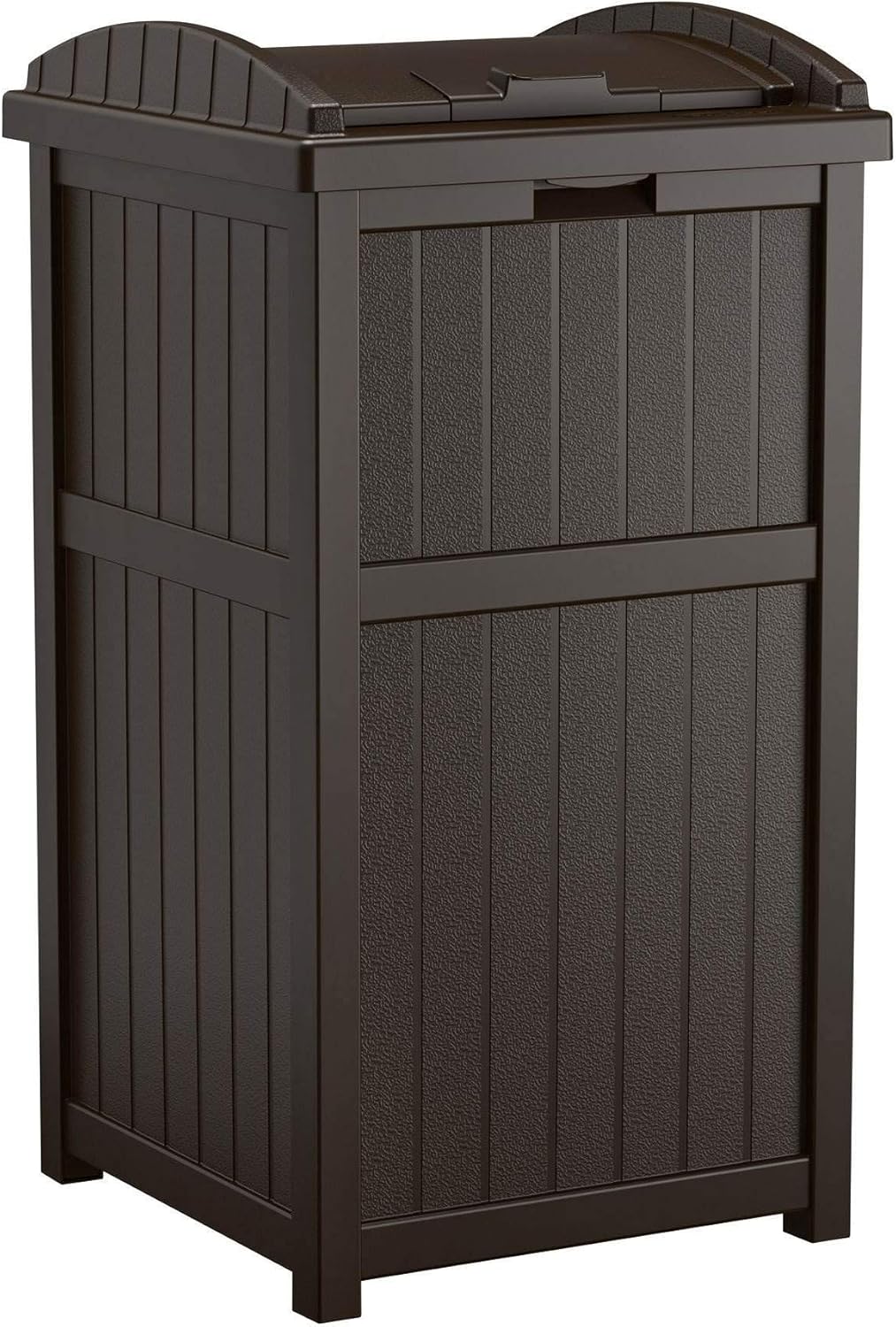 Suncast Trash Hideaway Durable Plastic Outdoor Garbage Can