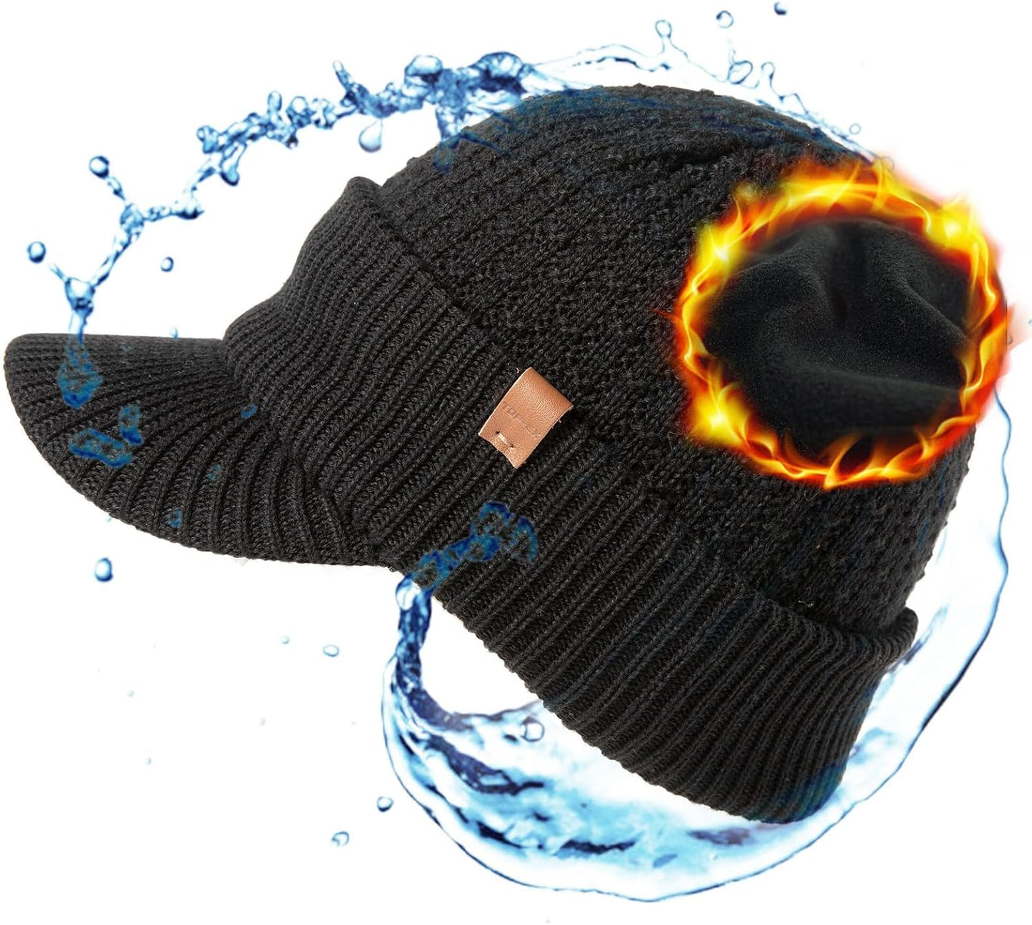 TOP-EX DryKnit Waterproof Merino Wool Visor Beanie Hat Review