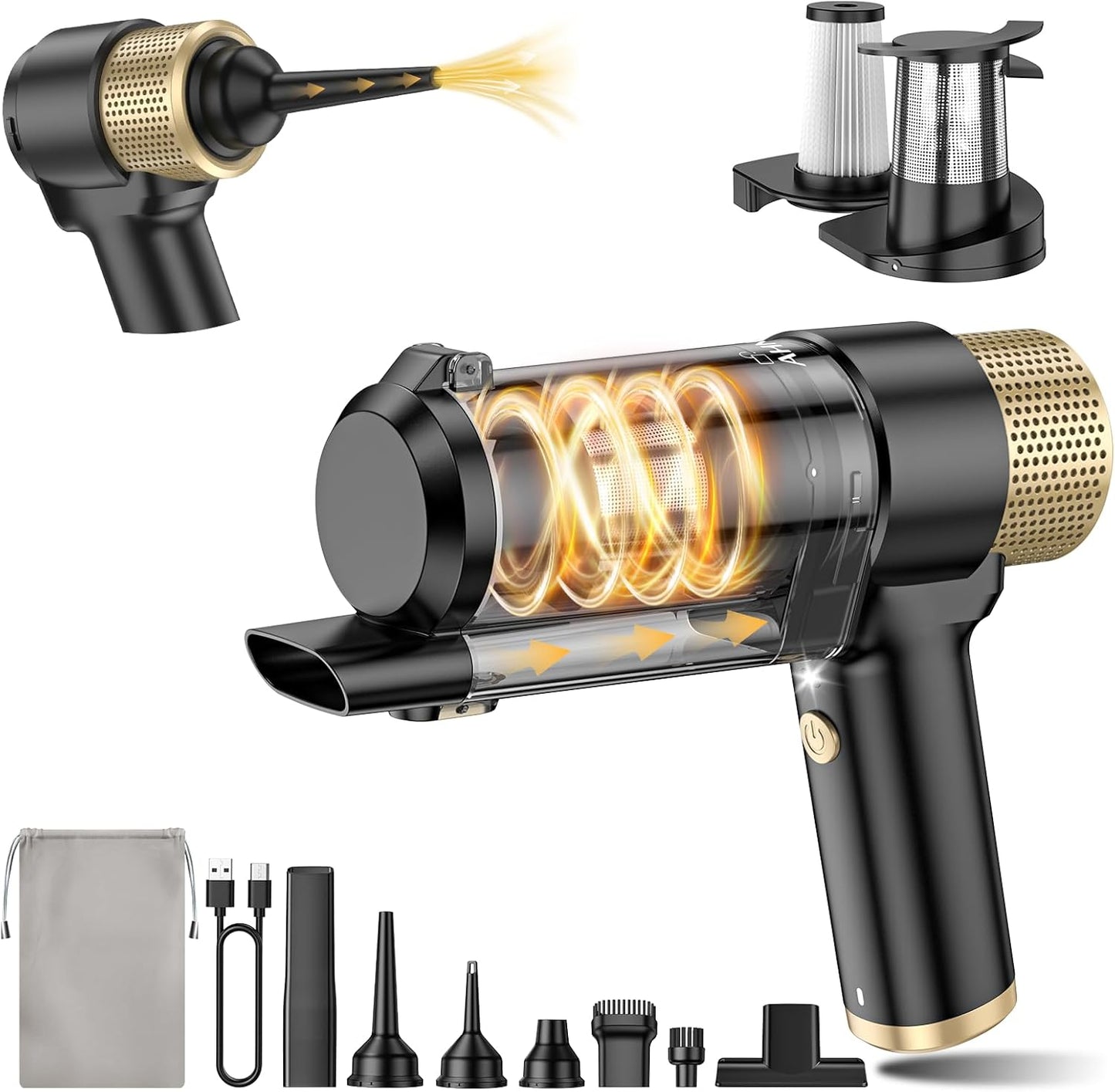 AHNR Handheld Car Vacuum Cleaner Cordless with 16000PA Suction