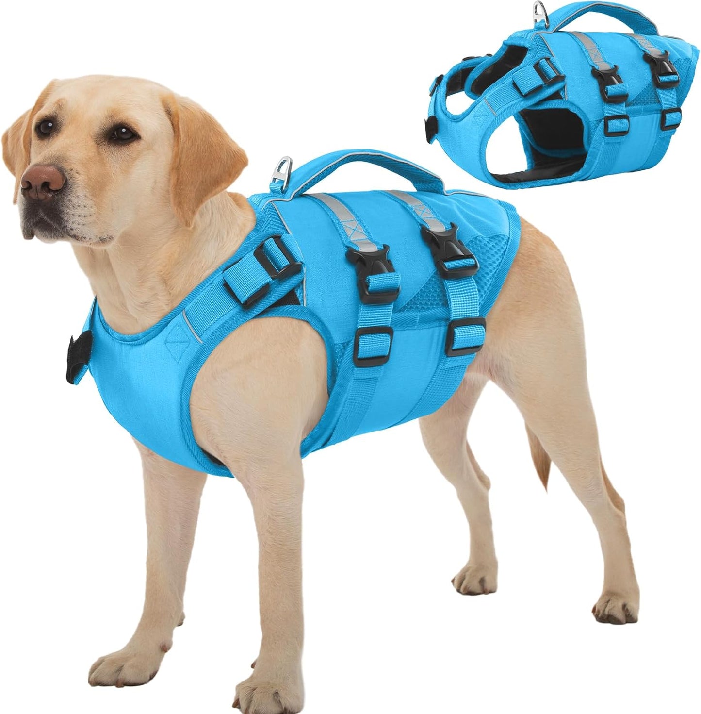 High Flotation Dog Life Jacket for Safe Swimming and Boating