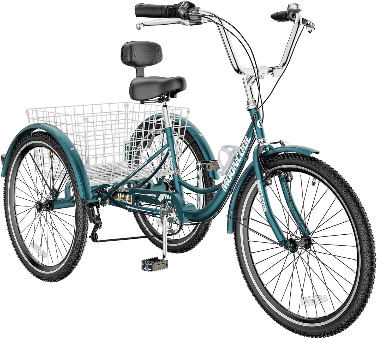 MOONCOOL Adult Tricycles 3 Wheel 7 Speed Trikes for Comfort