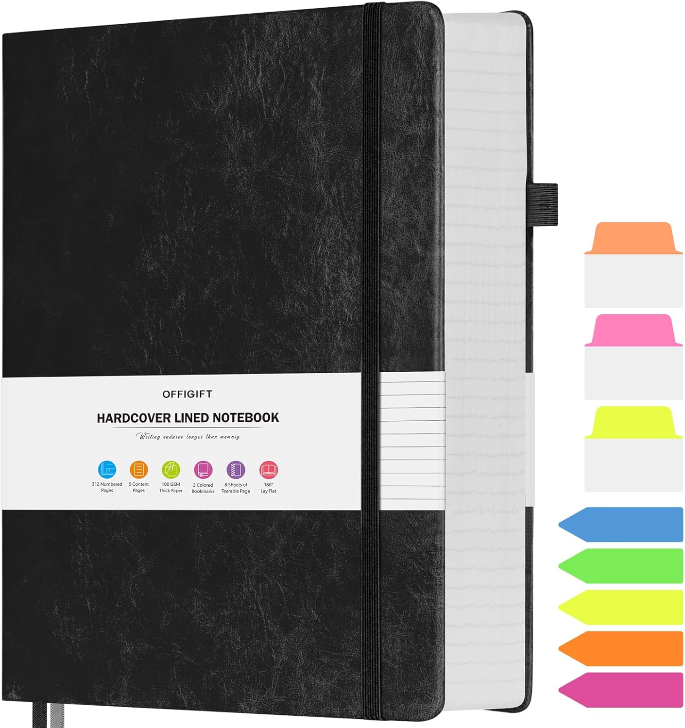 Premium 312-Page Leather Journal, No Bleed Paper, A4, OFFIGIFT