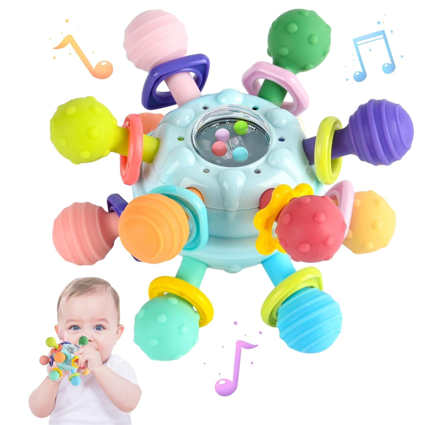 Blickwinken Baby Teething Sensory Rattle & Chew Toy
