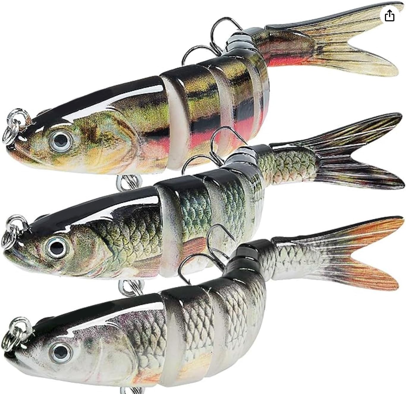 Lifelike Bass Swimming Lures by Chasing Fin