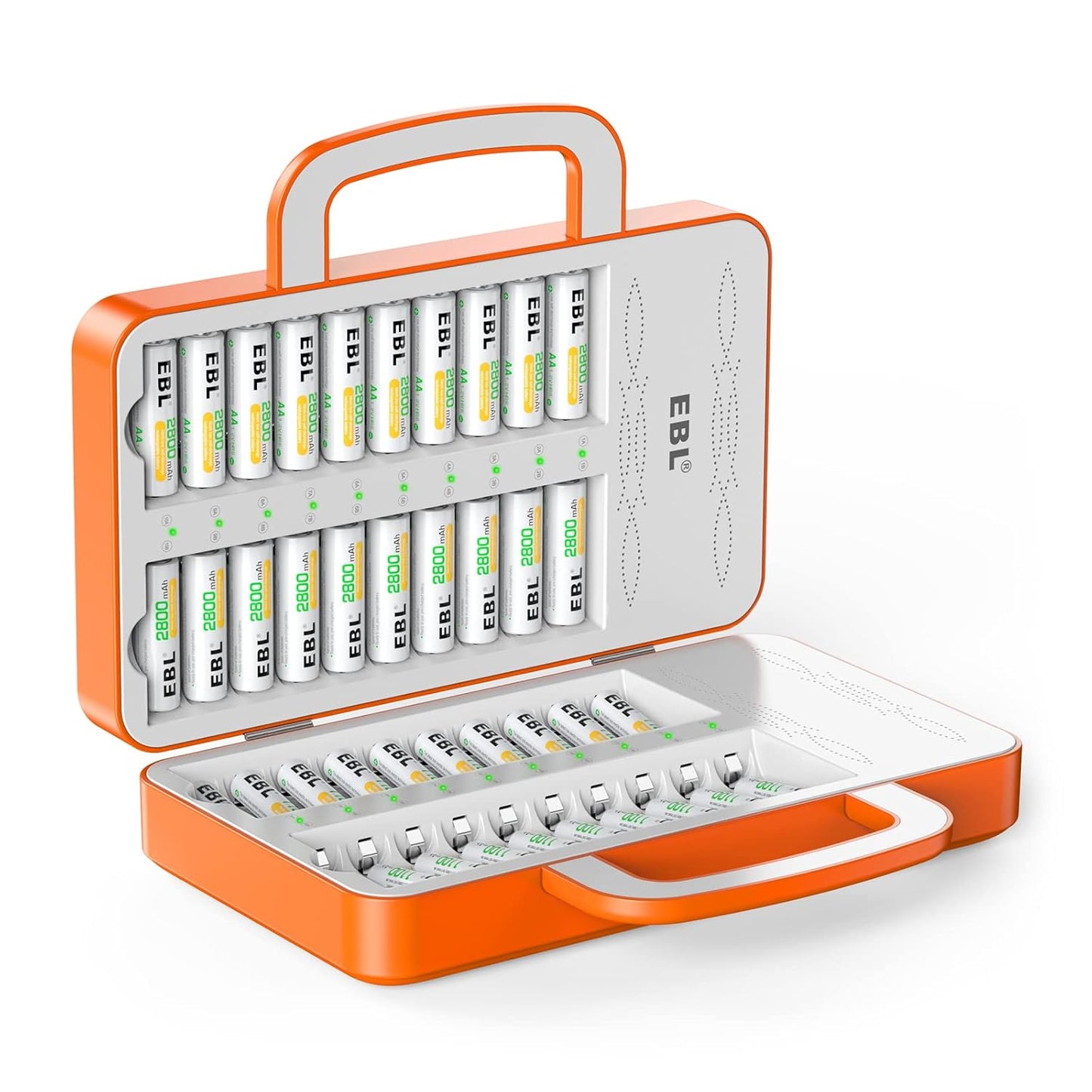 EBL Advanced 40-Slot AA AAA Battery Charger - Efficient Multiple Battery Charging