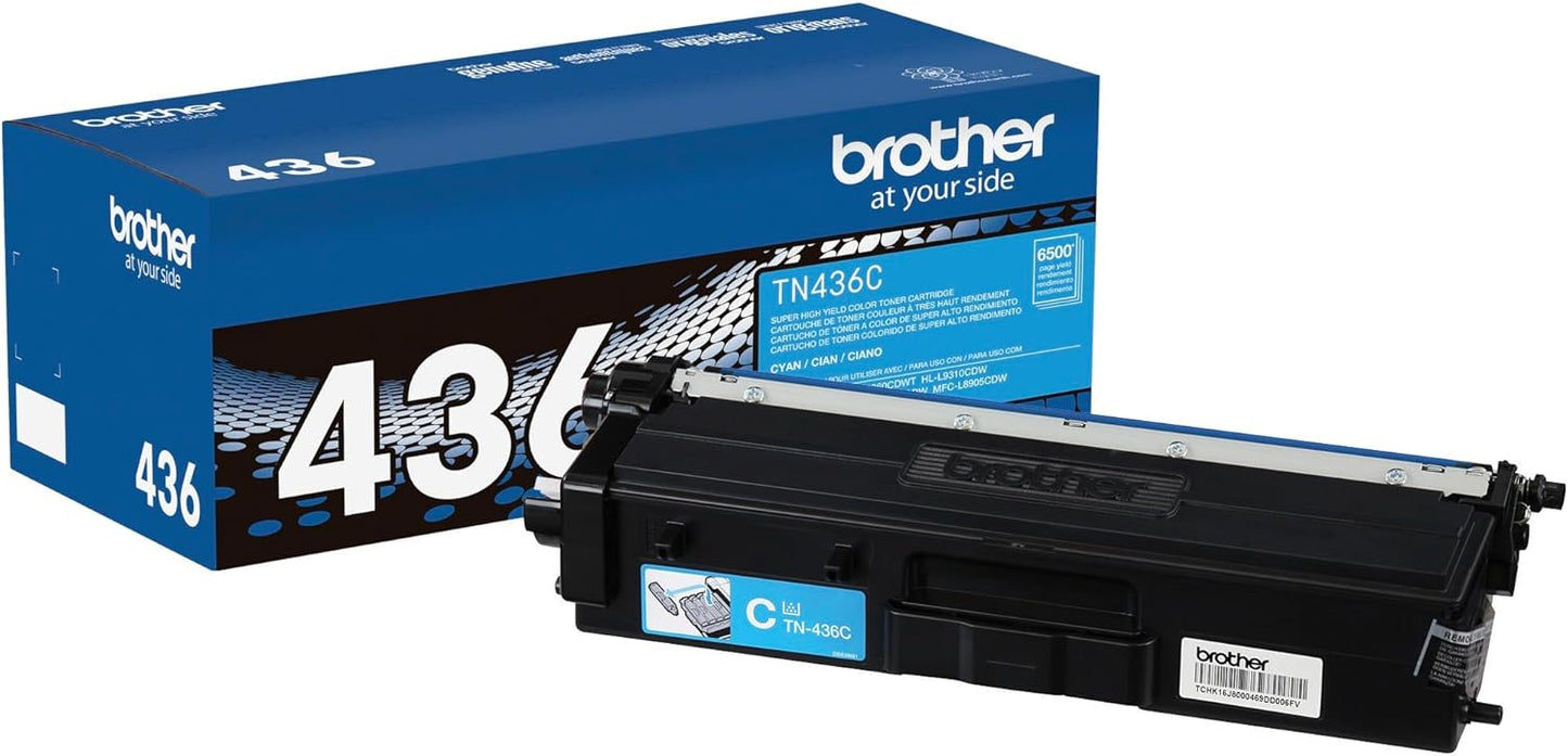 Brother TN436C Cyan Toner - Page Yield 6,500+