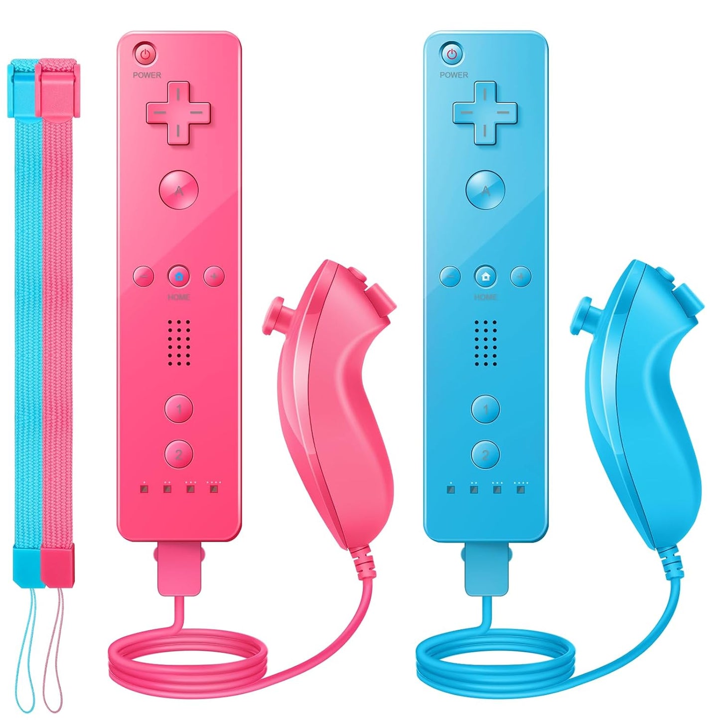 Wii Controller 2 Pack with Nunchuck Joystick for Gaming Fun