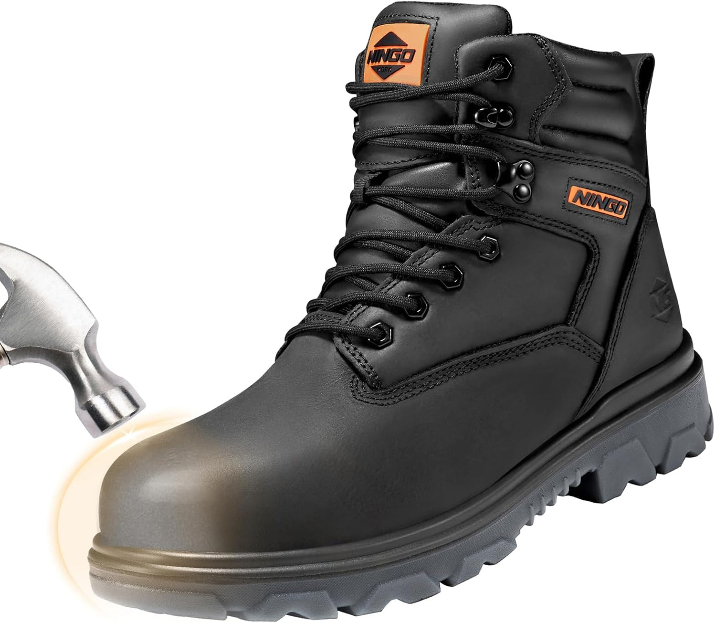 Steel Toe Waterproof Work Boots for Men with Comfort & Durability