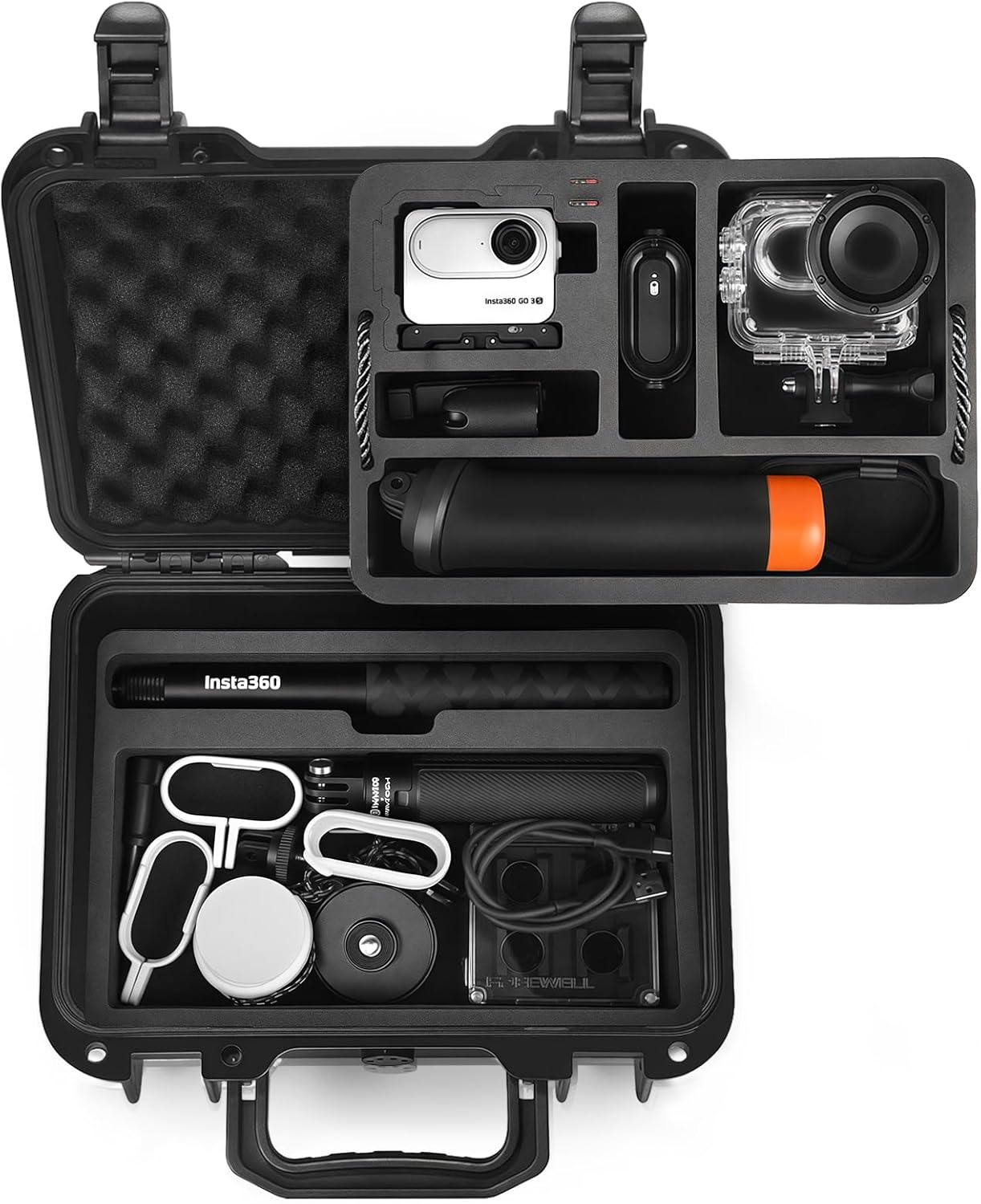 Lekufee Portable Waterproof Hard Case for Insta360 GO 3S Camera