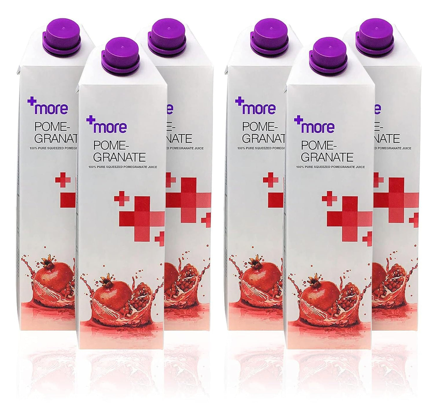 100% Pure Natural Pomegranate Juice - No Sugar Added, 6 Pack