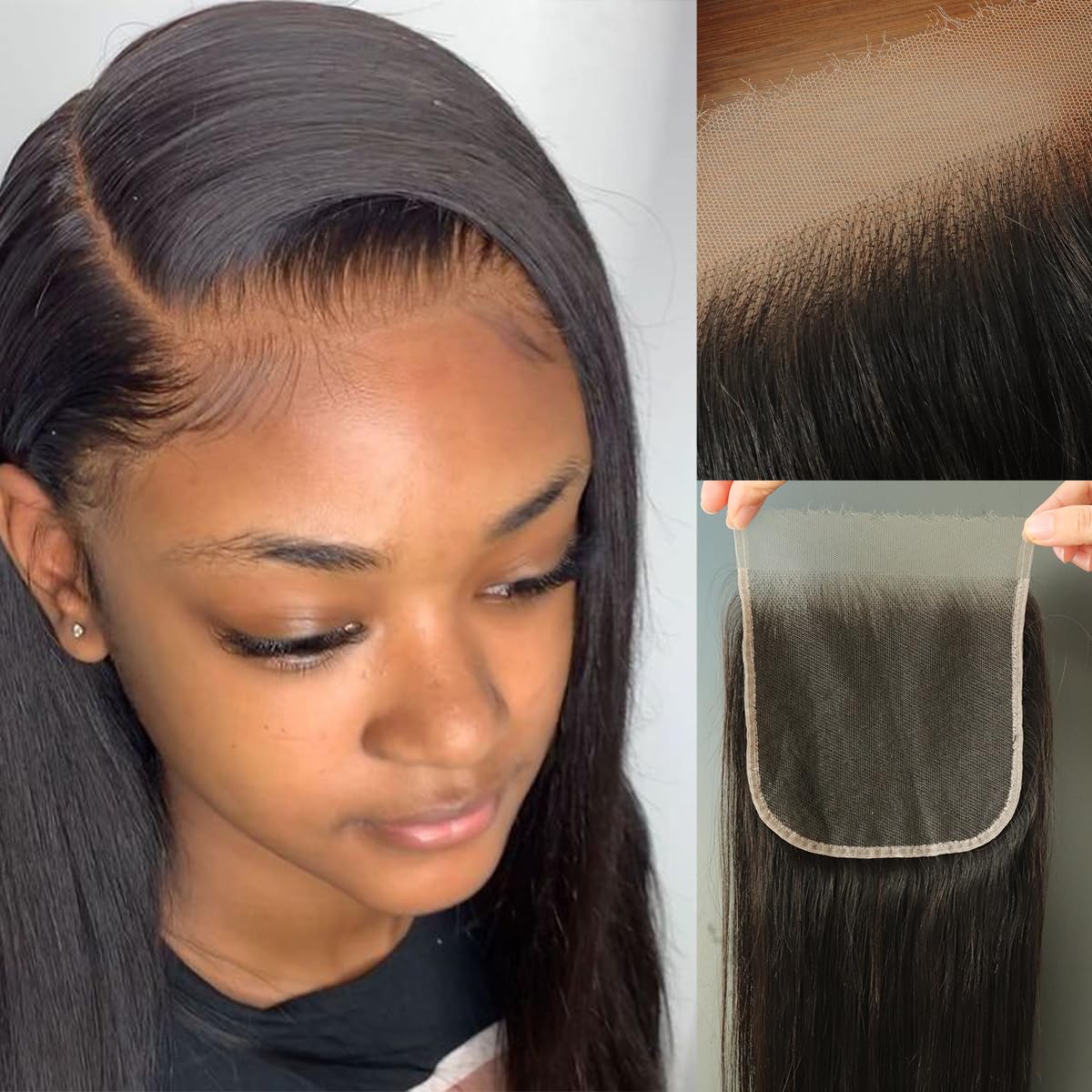 6x6 Skinlike Real HD Lace Closure for Natural Black Hair