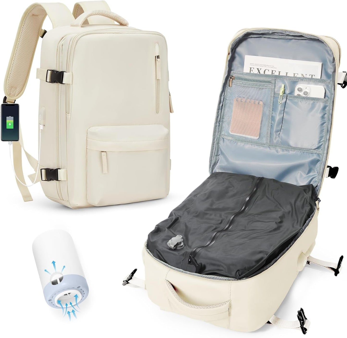 Vacuum Seal Compression Travel Backpack for Efficient Packing