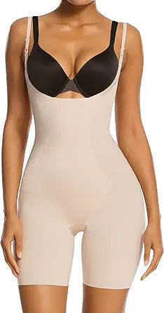 SHAPERX Tummy Control Open Bust Thigh Slimmer Body Shaper Review