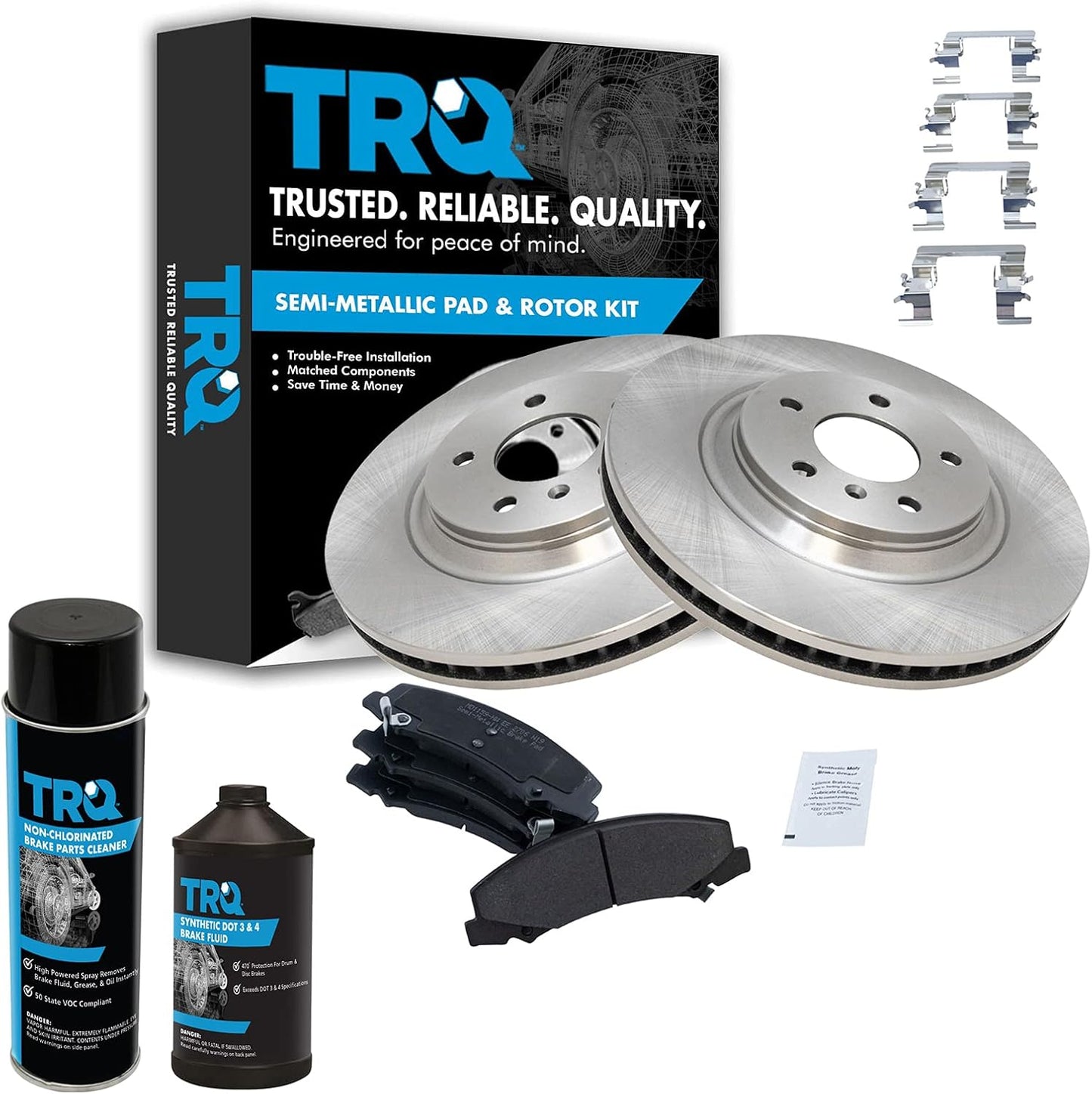 TRQ Front Brake Pad & Rotor Kit for Buick LaCrosse & More