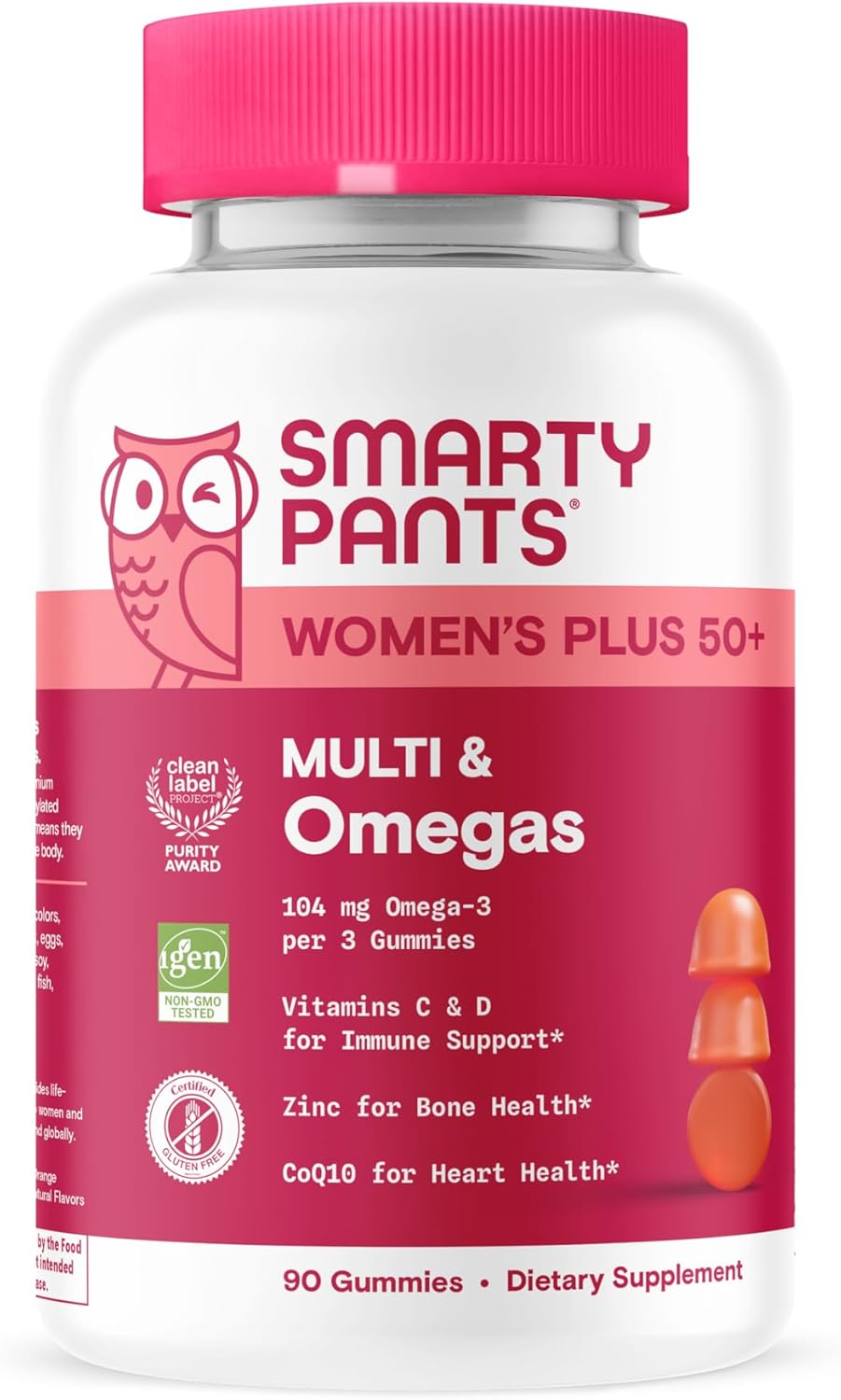 SmartyPants Multivitamin Gummy for Women 50+ with Omega 3