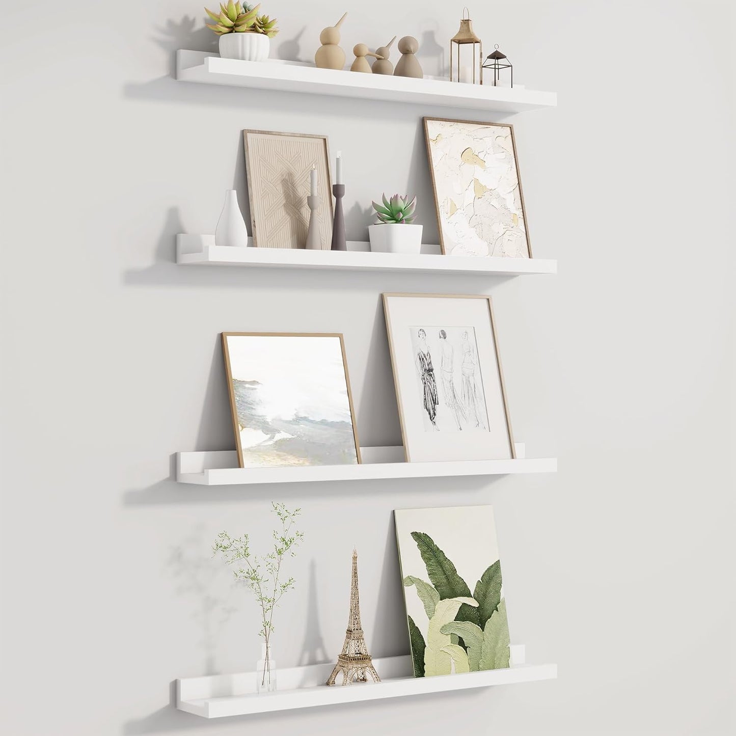 Picture Ledge Shelf for Wall - Floating Shelves Set of 4