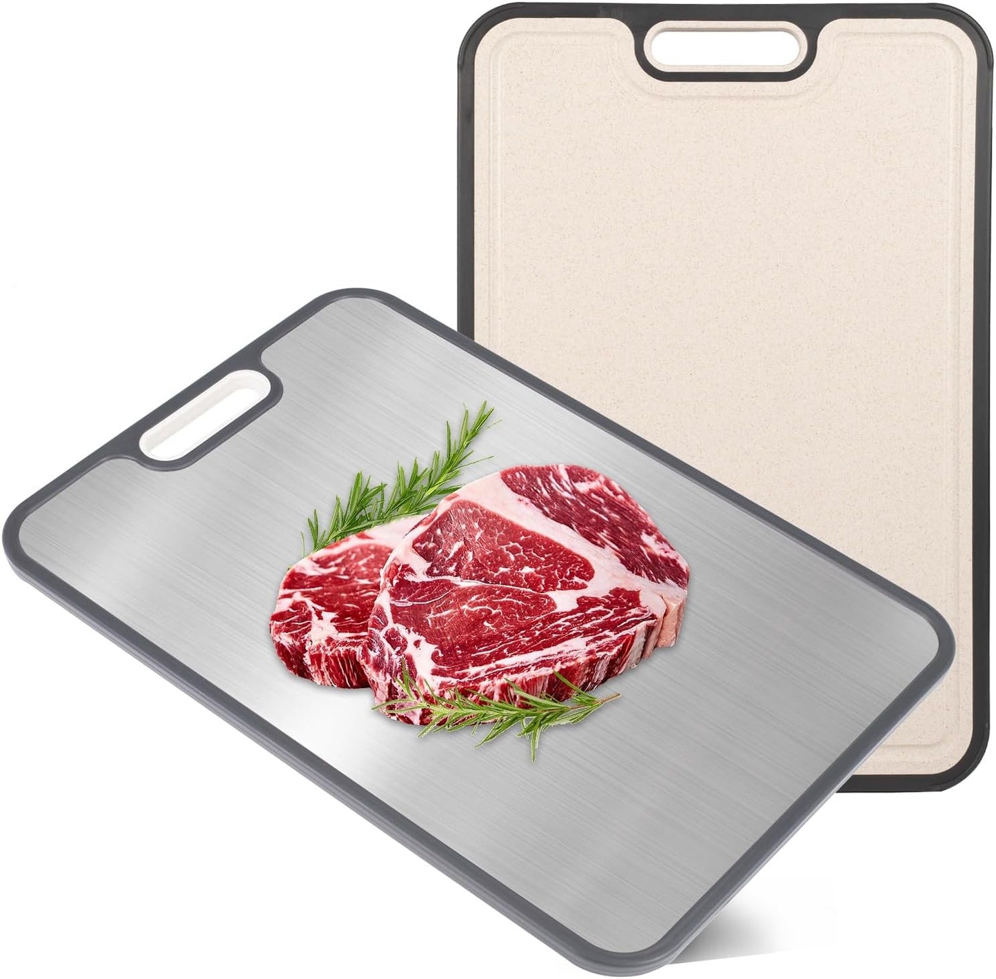 Titanium Cutting Board with Dual-Sided Surface for Easy Prep
