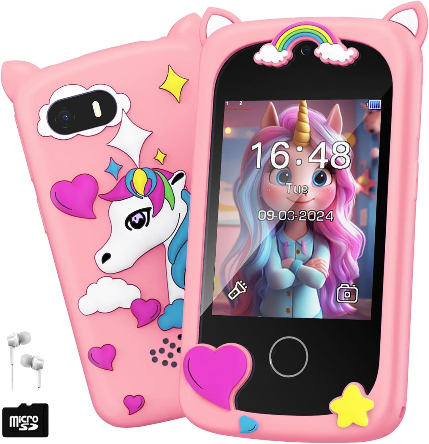 Girls' Smart Phone Toy - Realistic Cell Phone for Ages 6-7 - Perfect Kids Birthday Gift