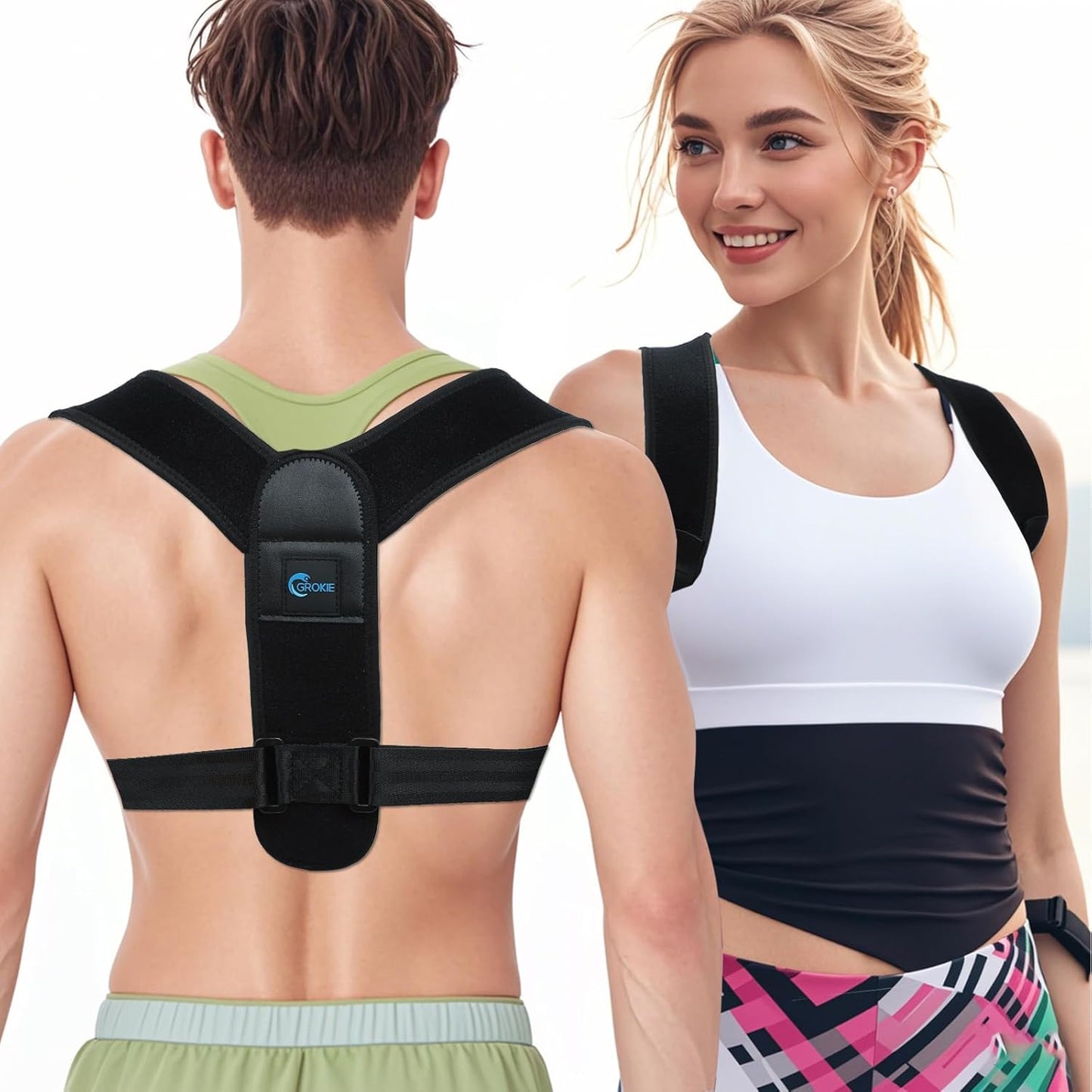 Posture Corrector for Men and Women - Adjustable Back Brace