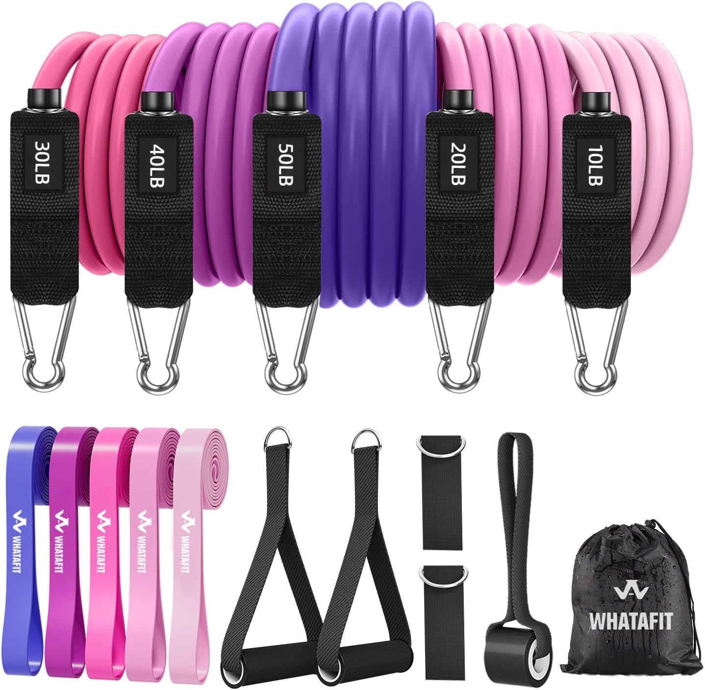 WHATAFIT Resistance Bands for Effective Home Workouts and Fitness