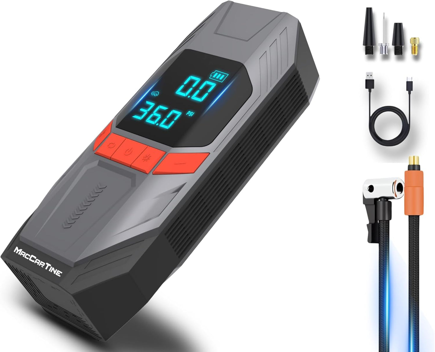 MacCarTine: Portable Tire Inflator with Air Pressure Detector