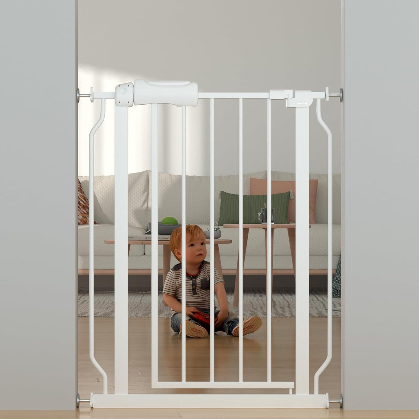 Narrow Baby Gate for Stairs & Doorways - Safe & Durable