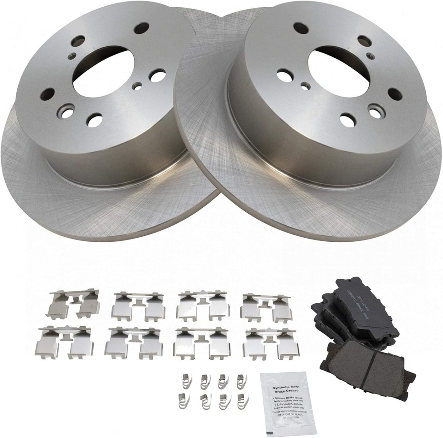 TRQ Rear Brake Pad & Rotor Kit for Lexus ES300h ES350 Avalon