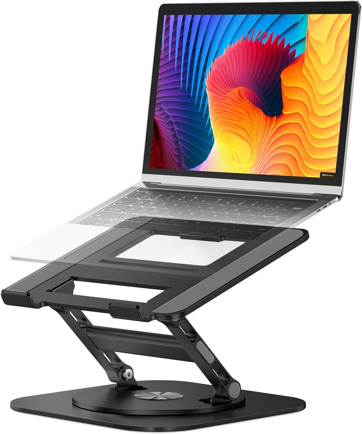 Adjustable Laptop Stand with 360 Rotating Base for Ergonomics