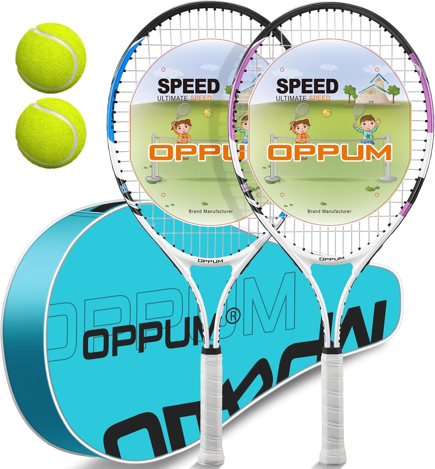 Kids Tennis Rackets Lightweight Junior Racket Set for Ages 3-11
