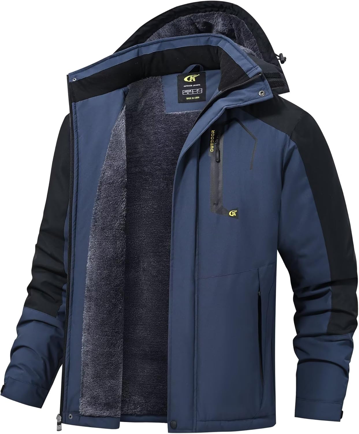 QPNGRP Mens Waterproof Ski Snowboard Jacket for Winter Sports