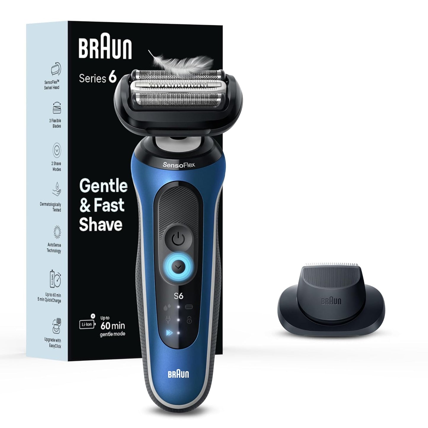 Braun Series 6 Electric Shaver for Men with Precision Trimmer