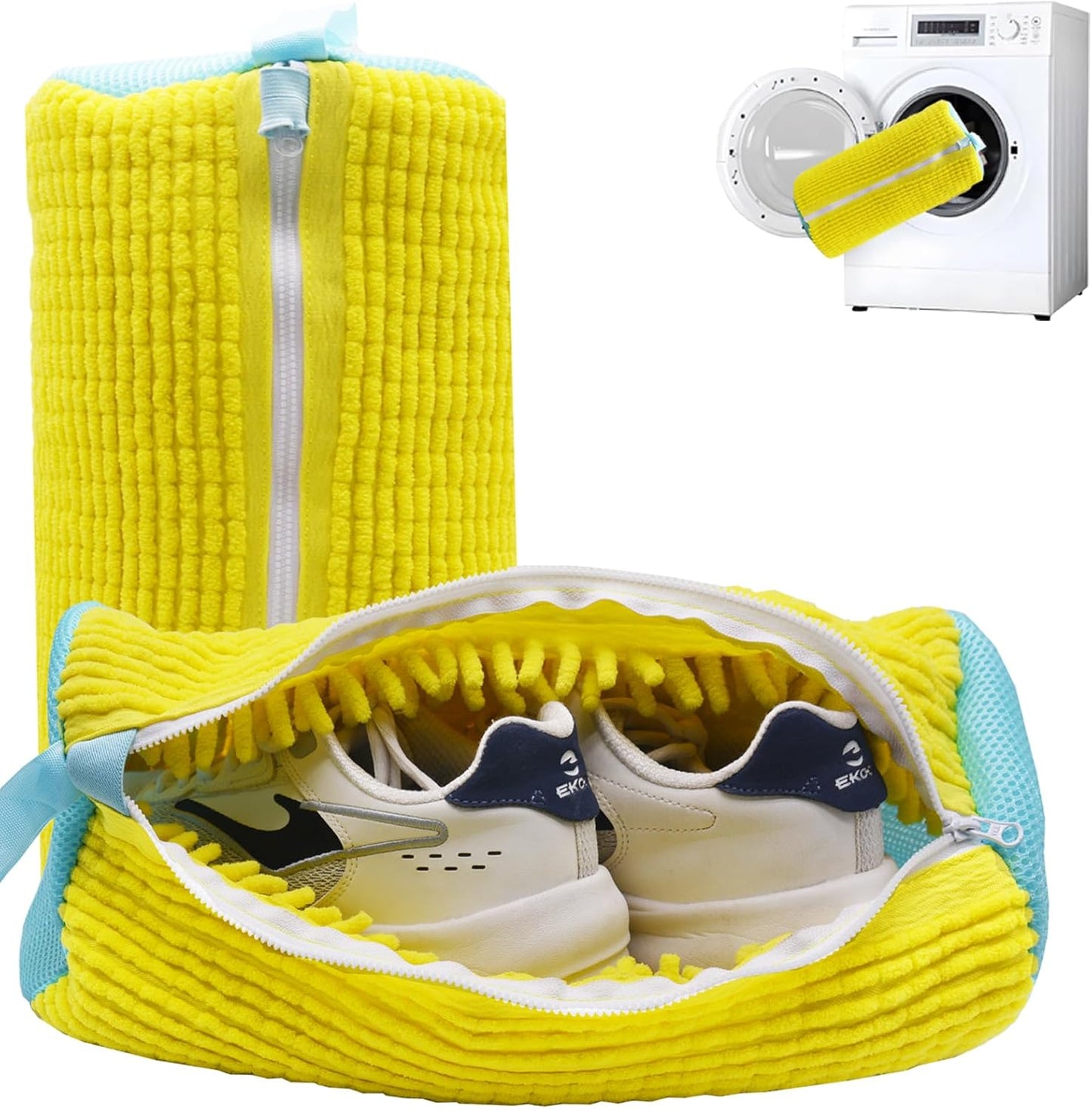 Yellow Sneaker Washing Bag Set - Shoe Care Essential