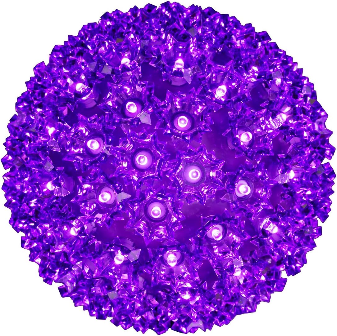 Starlight Sphere LED 10in 150 Light Purple Ornament Ball