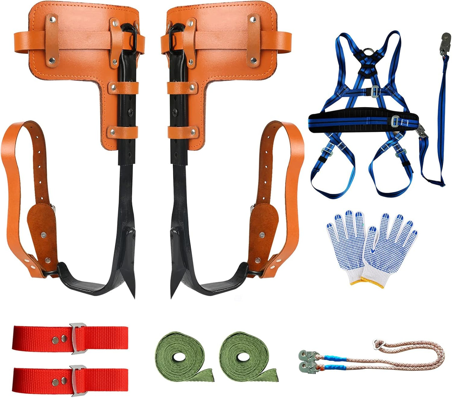 Adjustable Tree Climbing Set - Non-Slip Spikes