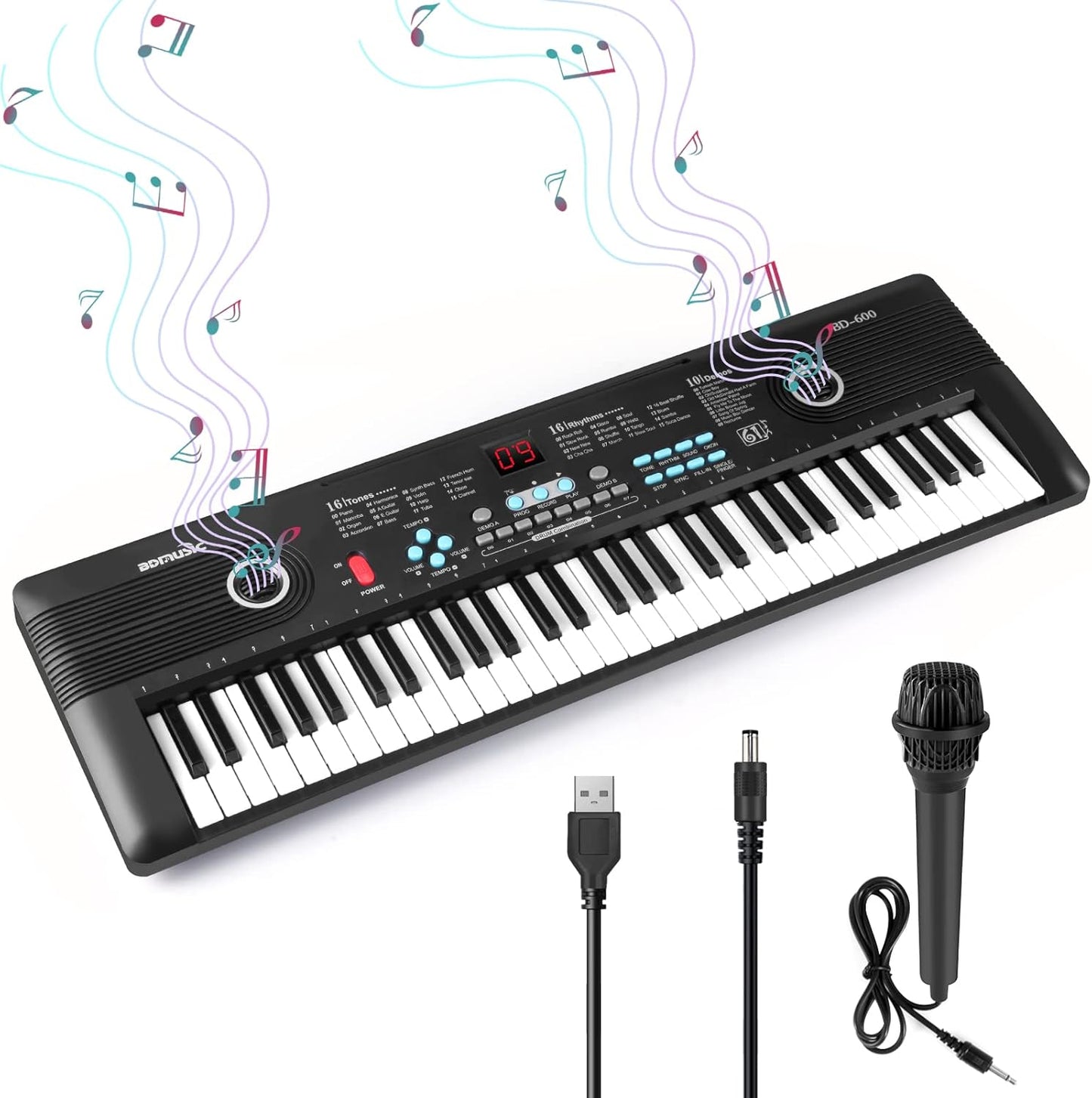 61 Keys Keyboard Piano for Kids - Portable Digital Piano Gift