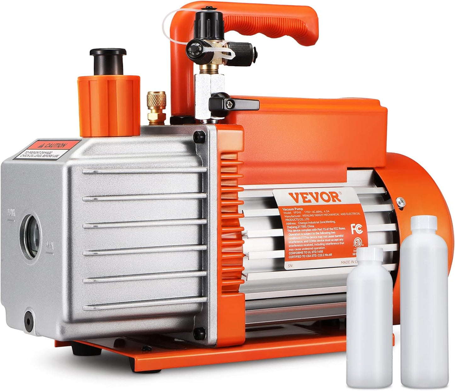 VEVOR 5 CFM 2-Stage Vacuum Pump Air Sparkless Motor - HVAC/Auto Repair